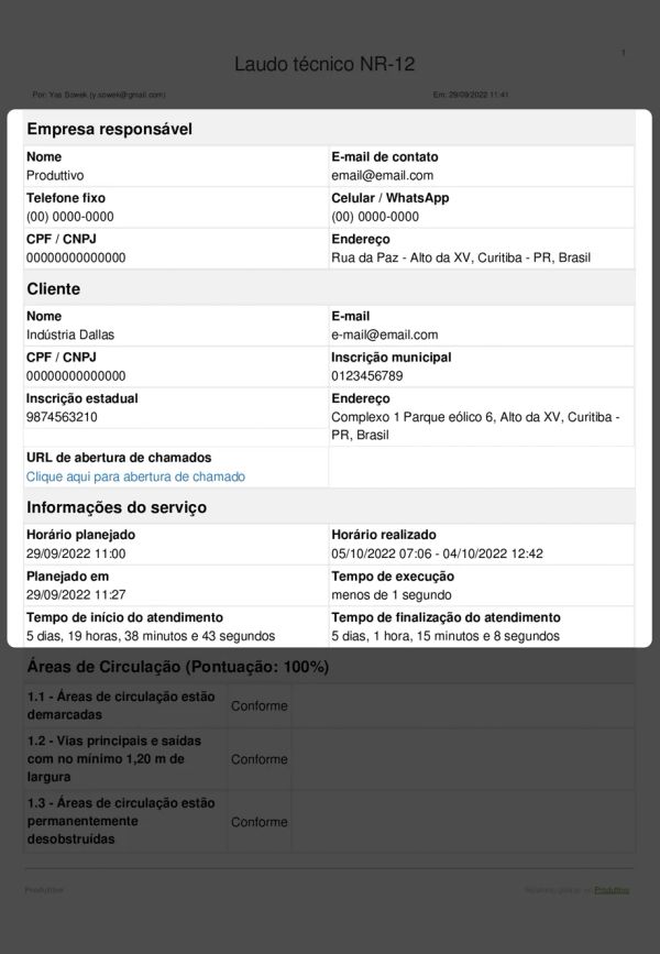 Checklist NR 12 Cabeçalho