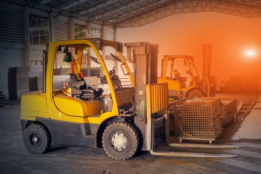 Imagem ilustrativa de uma empilhadeira