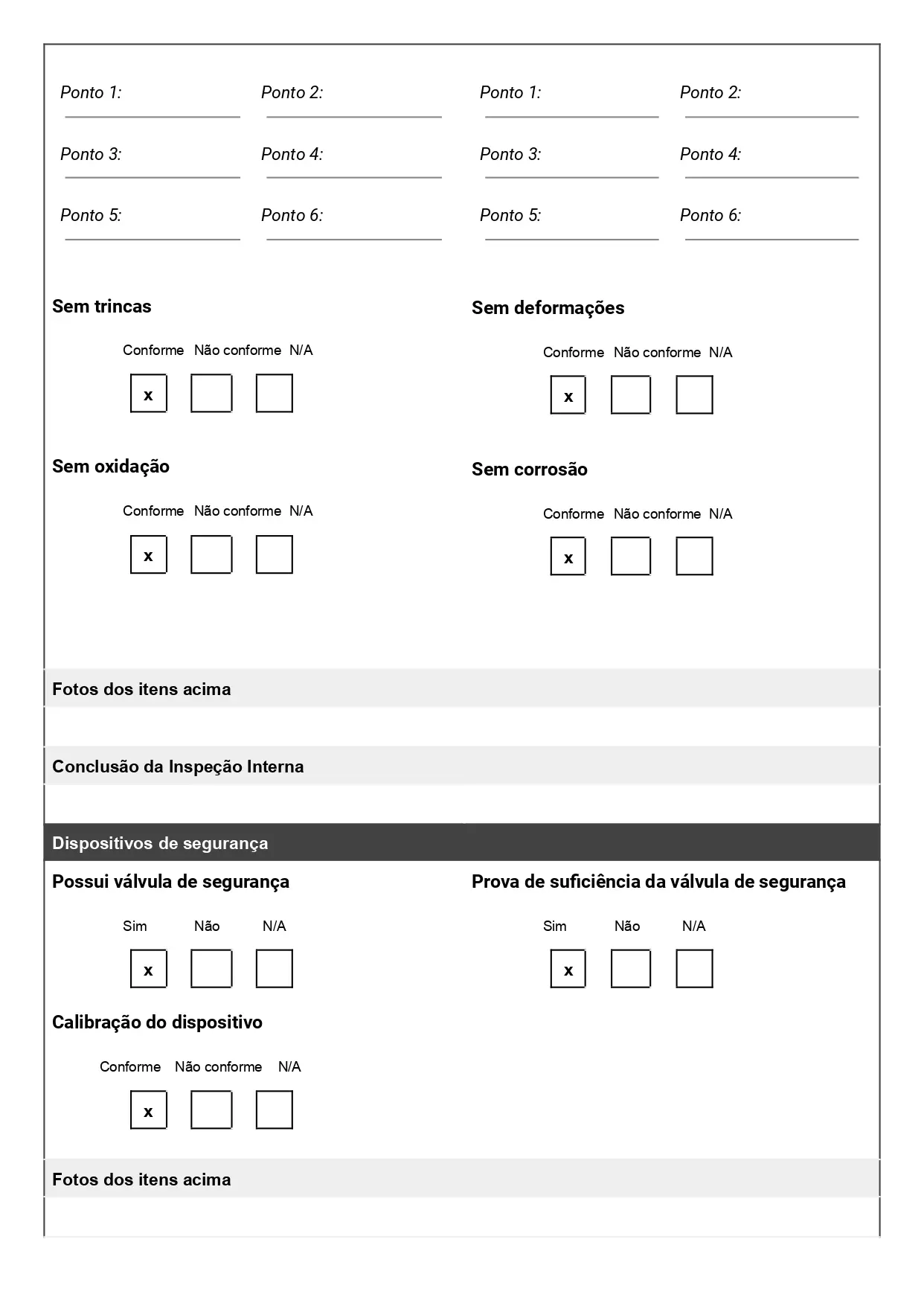 Modelo de checklist NR 13 para baixar gratuitamente em Word 05