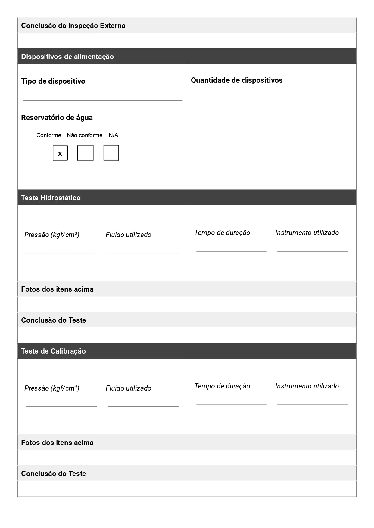 Modelo de checklist NR 13 para baixar gratuitamente em Word 06