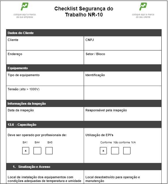 relatório de inspeção de segurança do trabalho