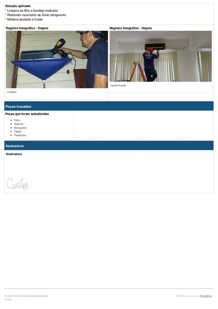 recibo de prestação de serviço online e ordem de serviço online