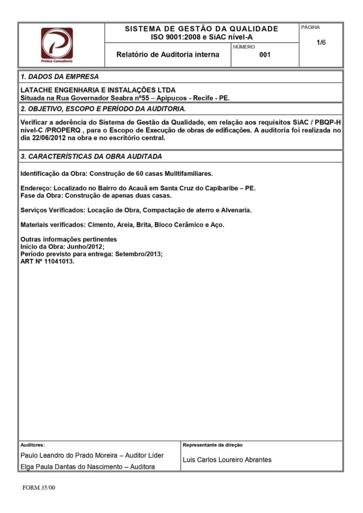 exemplo de relatório de auditoria 01