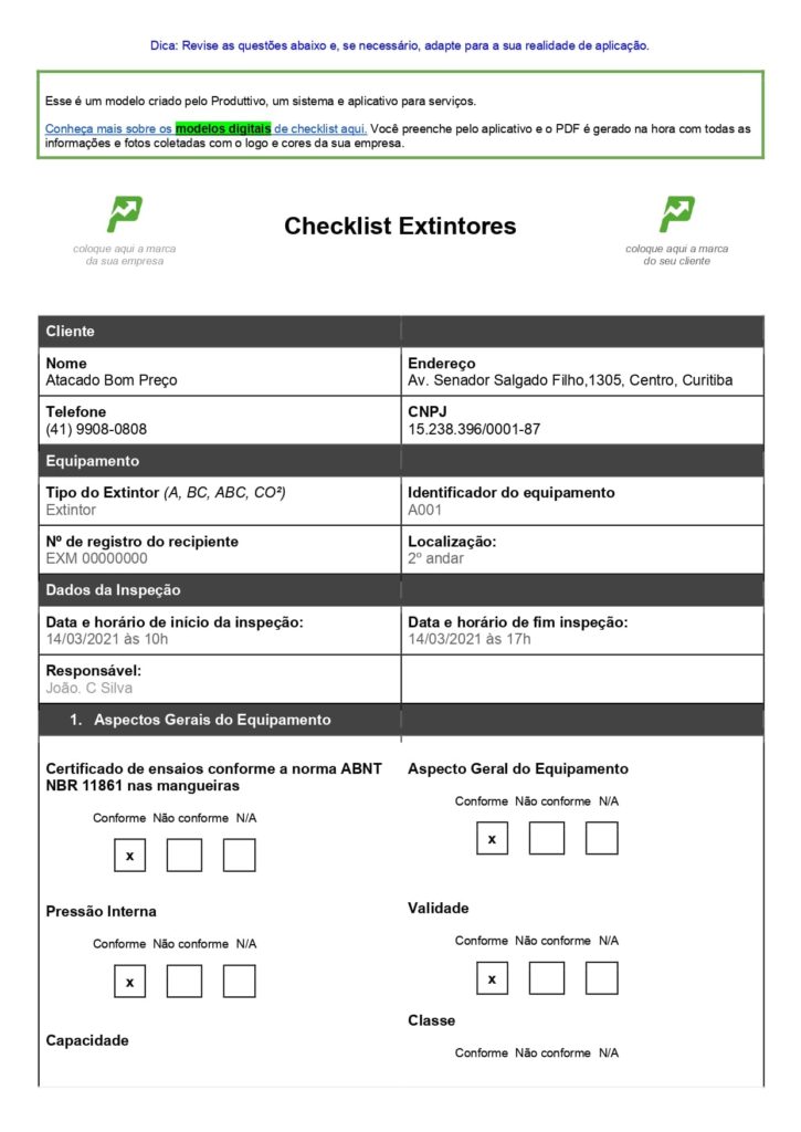 check list segurança do trabalho extintor 01