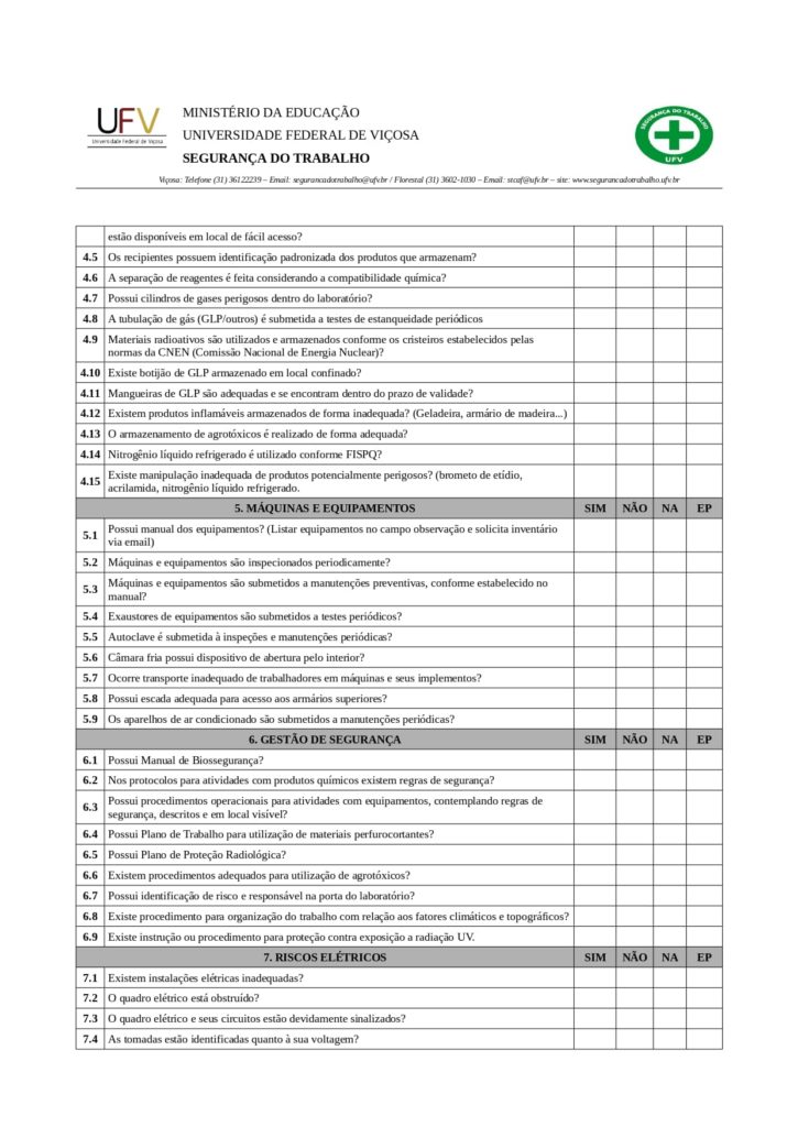 check list segurança do trabalho laboratorios 02