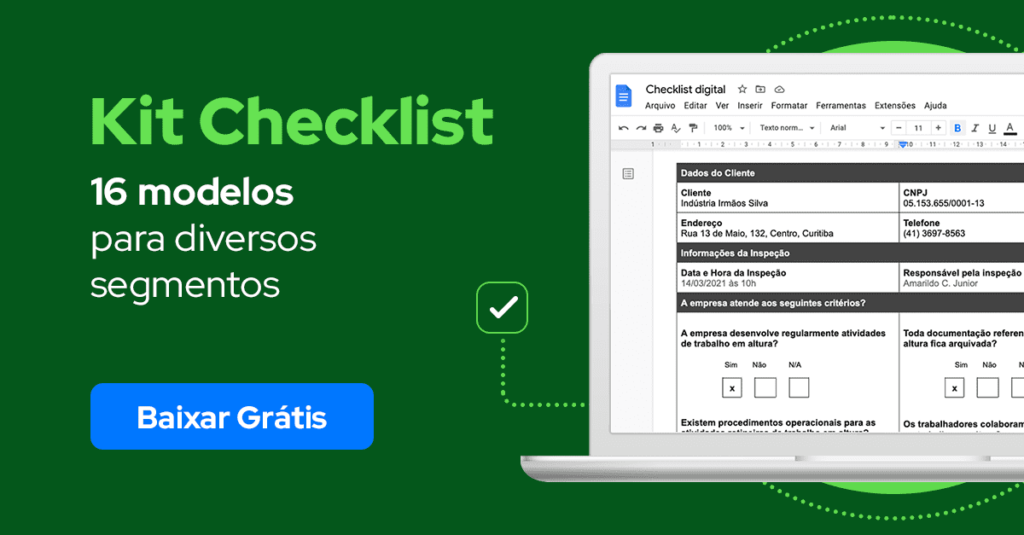checklist de manutenção para baixar 