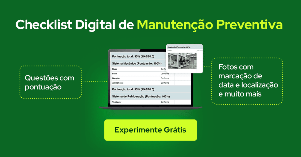 Checklist Digital de Manutenção Preventiva para experimentar grátis