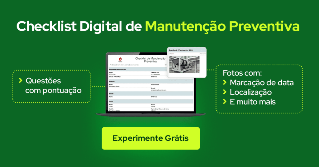 Modelos de checklist de manutenção preventiva para usar em aplicativo