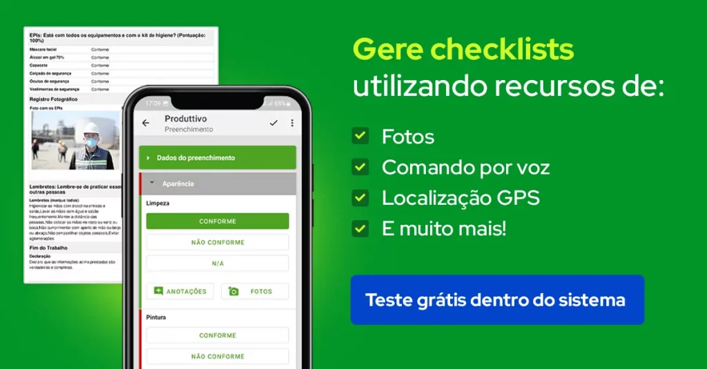 Modelos digitais de checklist para usar e criar dentro do sistema do Produttivo