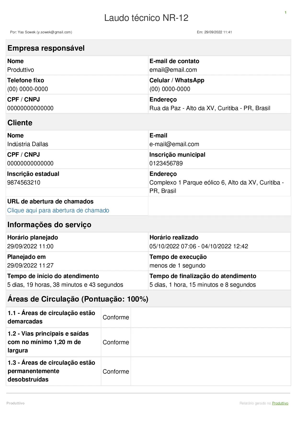 Modelo digital de checklist NR 12 do produttivo página 01