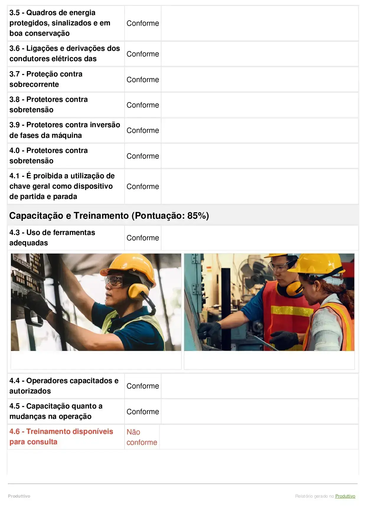 Modelo digital de checklist NR 12 do produttivo página 02