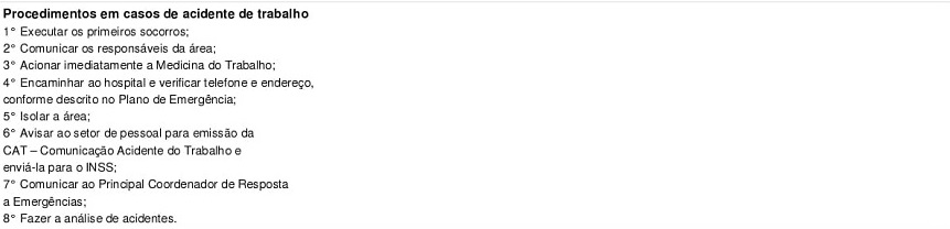 Exemplo de procedimento em casos de acidente de trabalho que devem compor a ordem de serviço segurança do trabalho