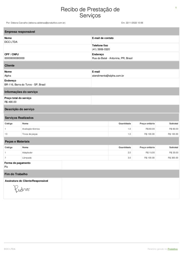 Modelo de recibo de pagamento 02