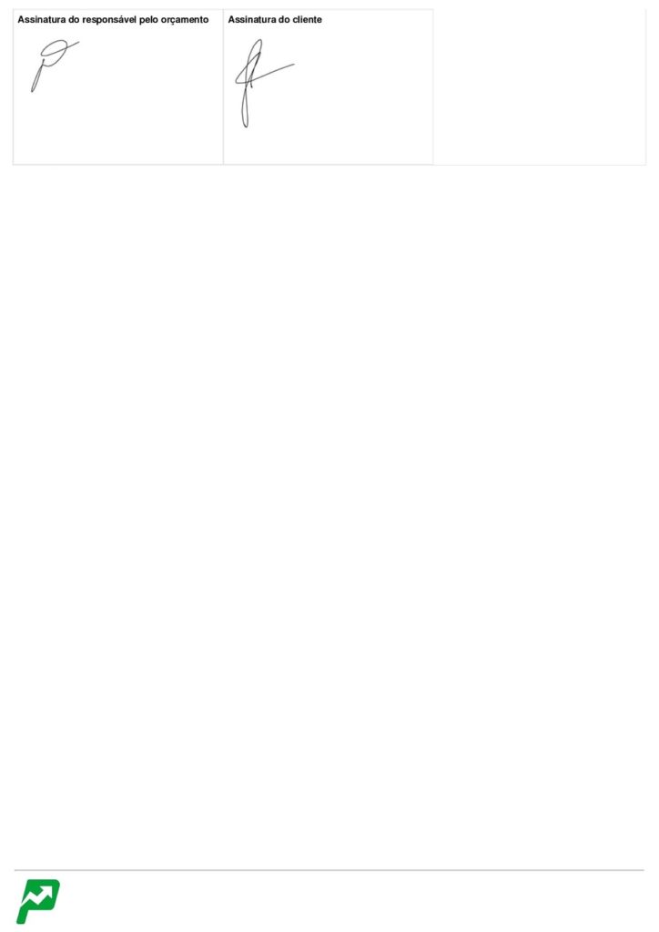 Modelo de orçamento gerado no Produttivo 02