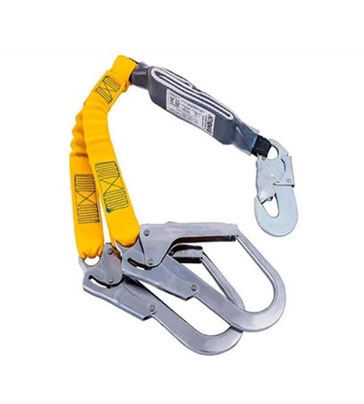 Exemplo 01 de talabarte de segurança tipo regulável e tipo Y com absorvedor de energia