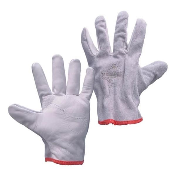 Exemplo de luva de proteção raspa e vaqueta 