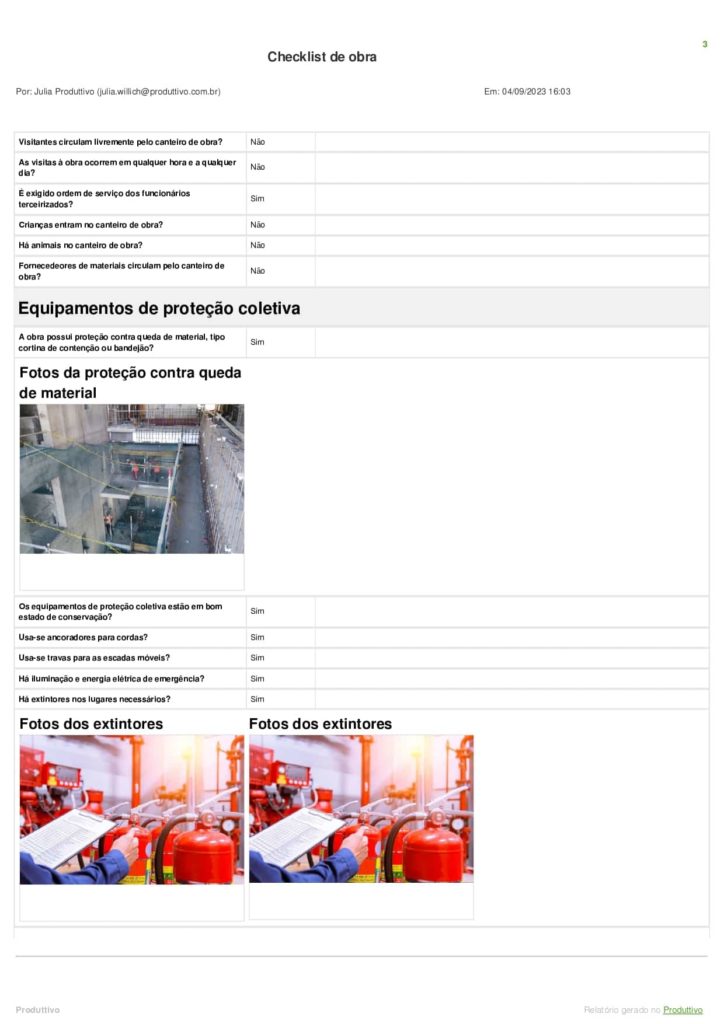 Modelo de Checklist de obra digital para usar no sistema do Produttivo, página 07