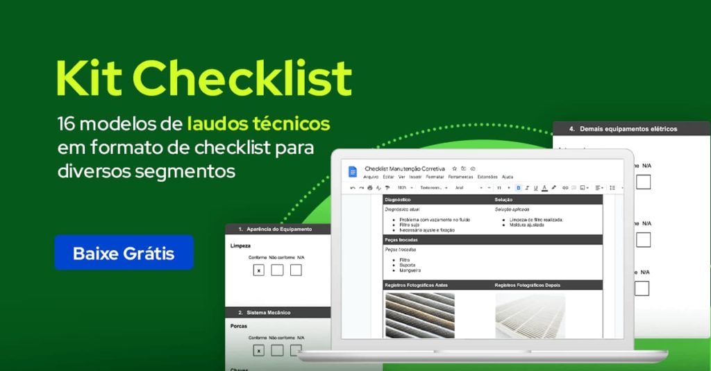 Modelos de laudos técnicos em formato de checklist para diversos segmentos que podem ser baixados gratuitamente