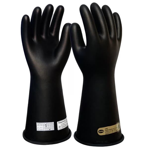 Exemplo de luva isolante de borracha 