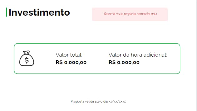Exemplo do kit de proposta comercial pronto para baixar e editar gratuitamente, slide 02