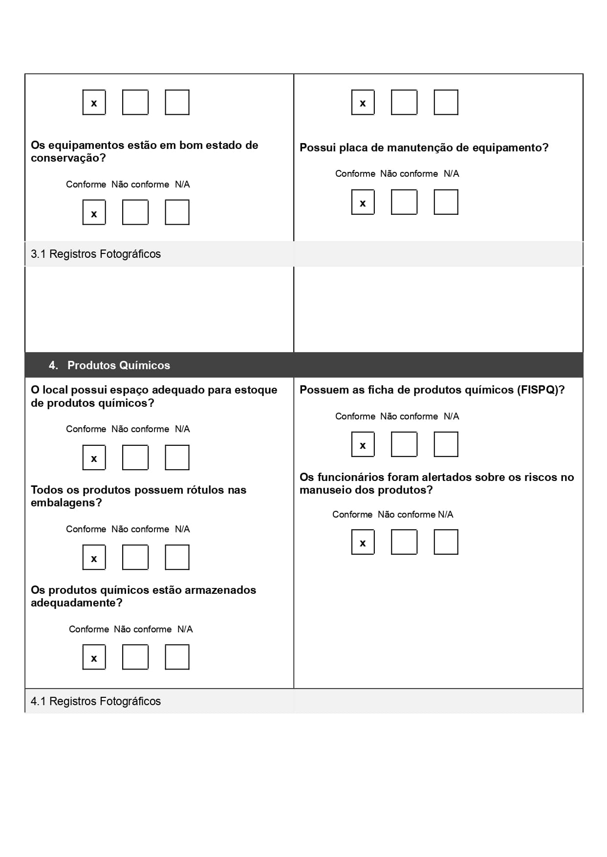 Modelo de checklist de segurança do trabalho pronto bara baixar de graça, página 03