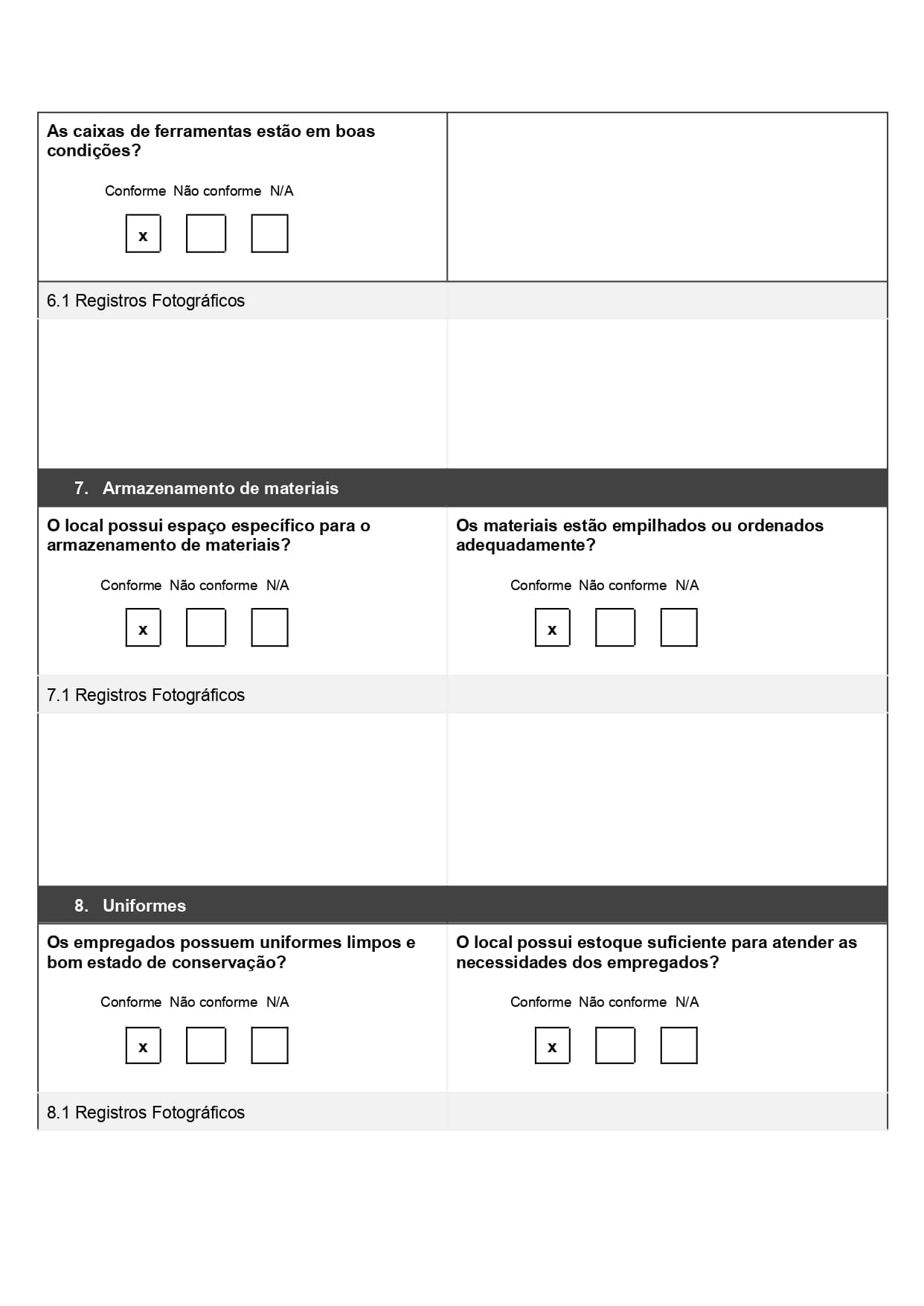 Modelo de checklist de segurança do trabalho pronto bara baixar de graça, página 05