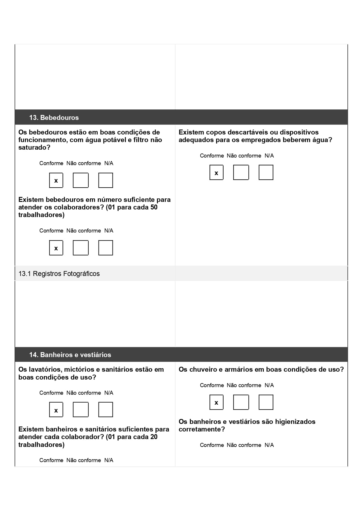 Modelo de checklist de segurança do trabalho pronto bara baixar de graça, página 08
