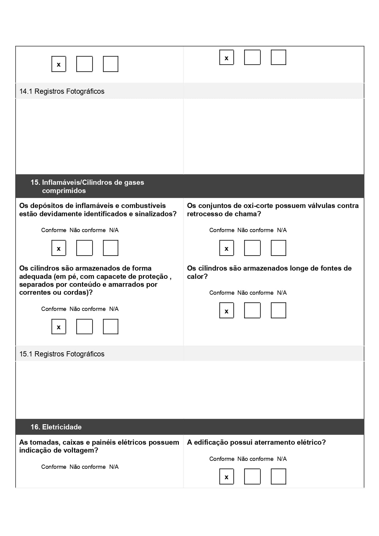 Modelo de checklist de segurança do trabalho pronto bara baixar de graça, página 09