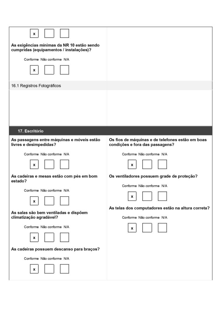 Modelo de checklist de segurança do trabalho pronto bara baixar de graça, página 10
