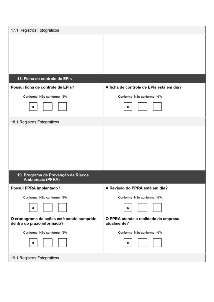 Modelo de checklist de segurança do trabalho pronto bara baixar de graça, página 11