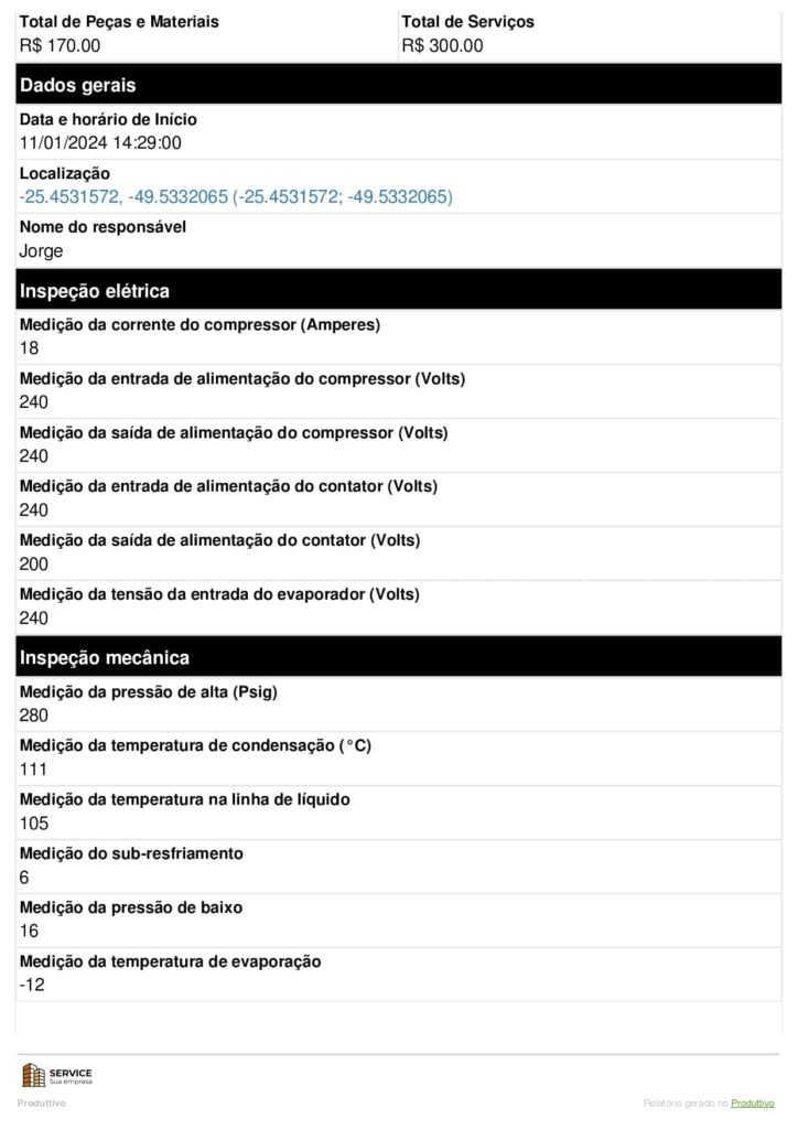 Checklist de Manutenção de câmara frigorífica digital para usar no sistema do Produttivo, página 02