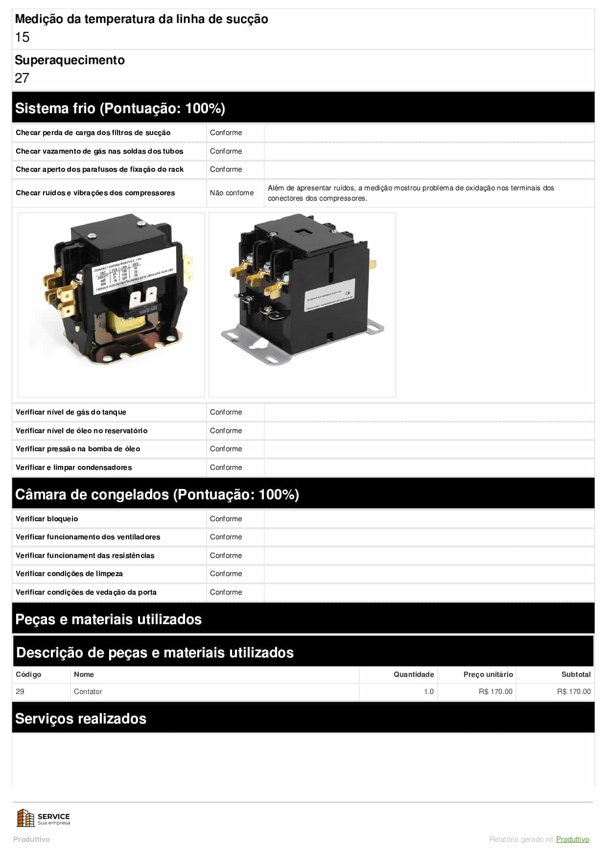 Checklist de Manutenção de câmara frigorífica digital para usar no sistema do Produttivo, página 03