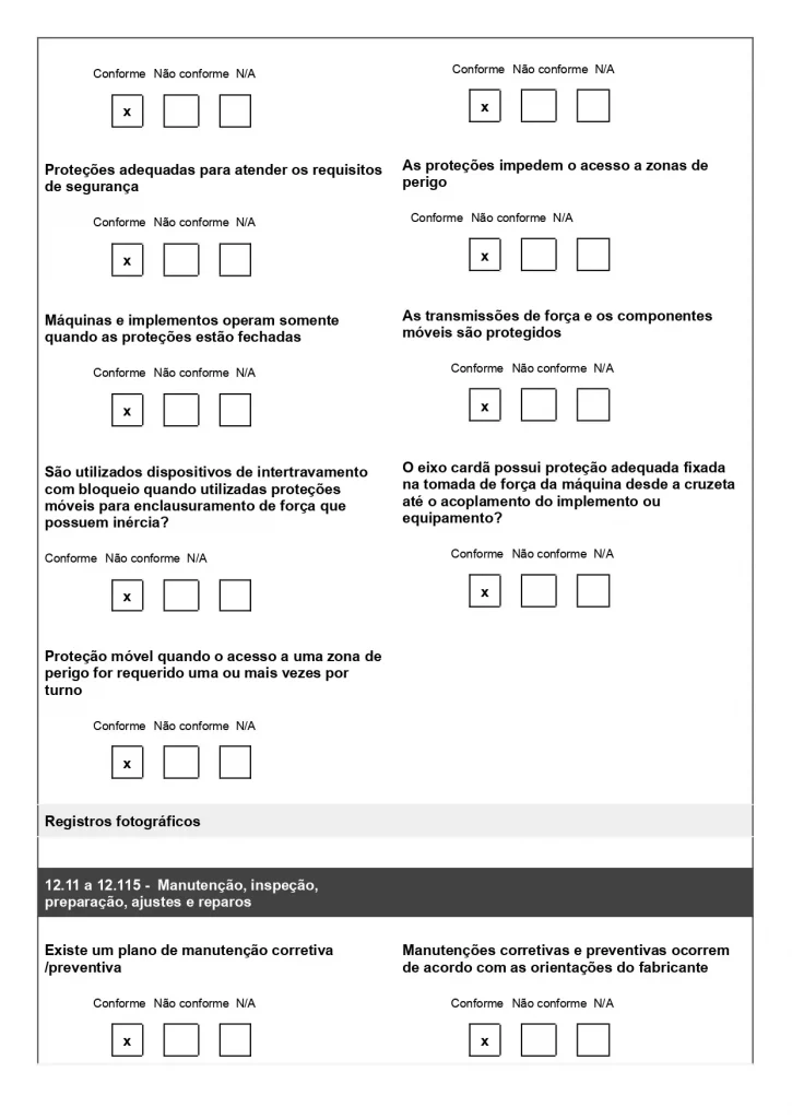 Modelo de Checklist NR 12 para baixar gratuitamente em Word 06