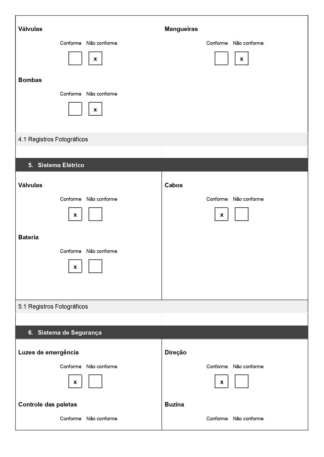 Modelo de Checklist de Empilhadeira para baixar gratuitamente em Word 03