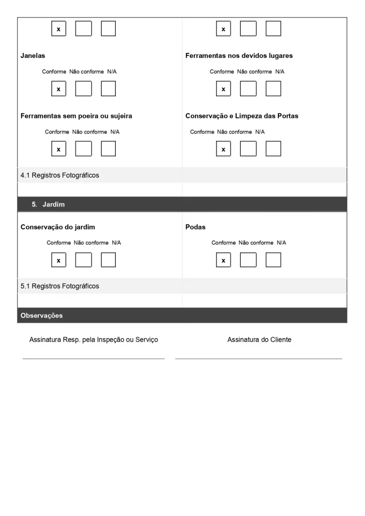Modelo de checklist de Limpeza predial em word para baixar gratuitamente 03