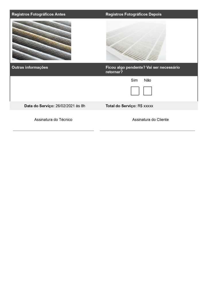 Modelo de checklist de manutenção corretiva Word pronto para baixar de graça 02