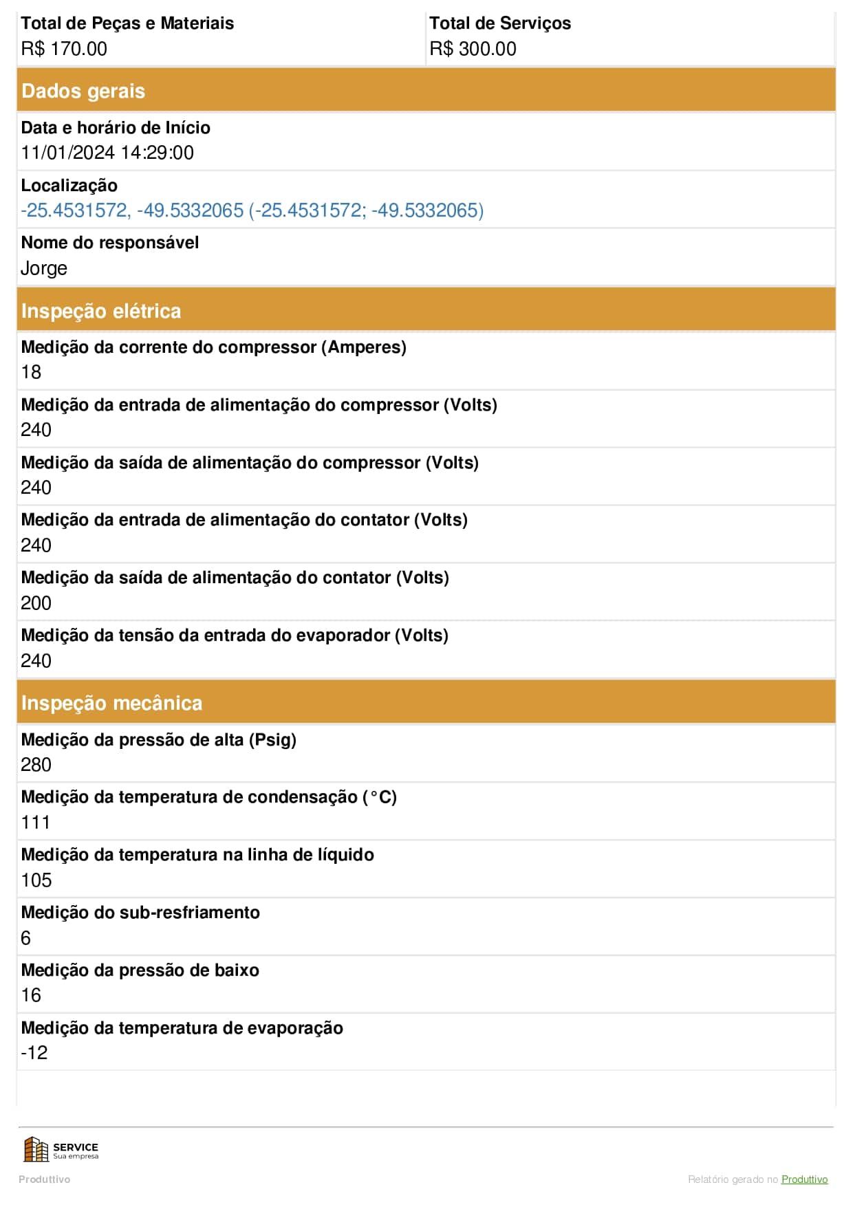 Modelo digital de Checklist de Manutenção de câmara frigorífica para usar no Produttivo, página 02