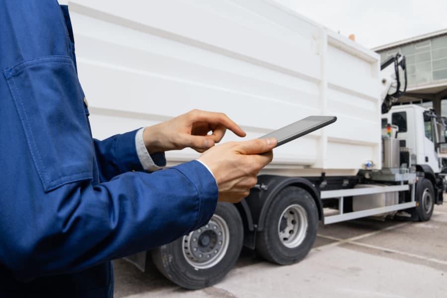 Imagem ilustrativa representando um sistema de gestão de frotas