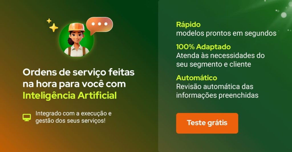 Banner convidando a conhecer a Manu IA, inteligência artificial do Produttivo, que permite criar ordens de serviço personalizadas e conta com revisão automática