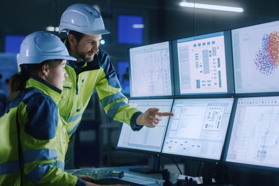 Imagem ilustrativa de técnicos observando telas