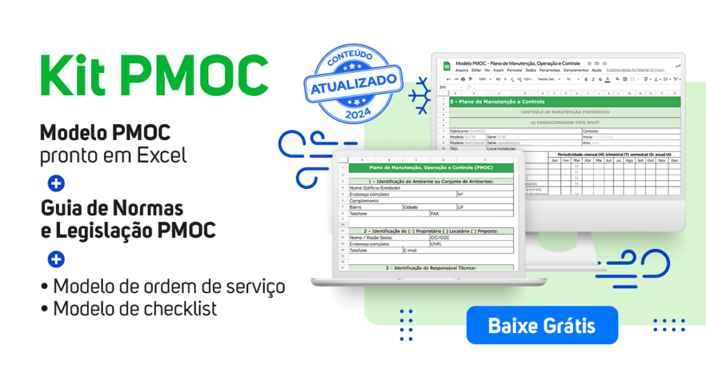 Banner convidando a baixar gratuitamente o PMOC Excel do Produttivo