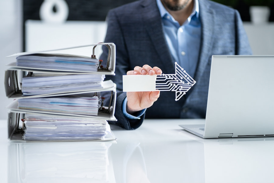 Imagem ilustrativa representando o conceito de paperless