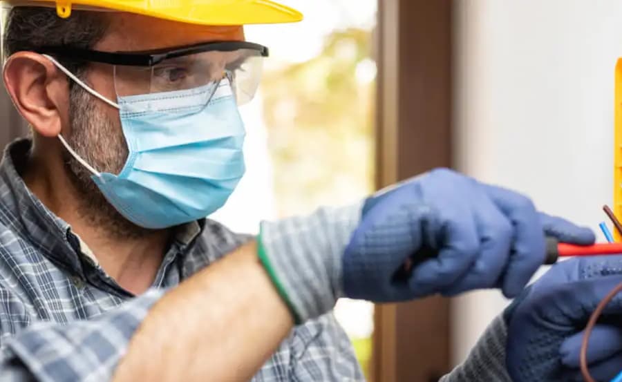 Imagem ilustrativa de engenheiro elétrico e eletricista