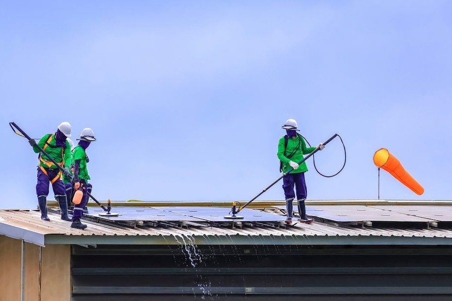 limpeza de placas solares