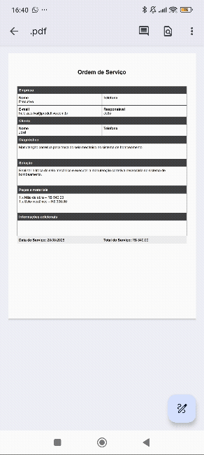gerador de ordem de serviço grátis Manu IA