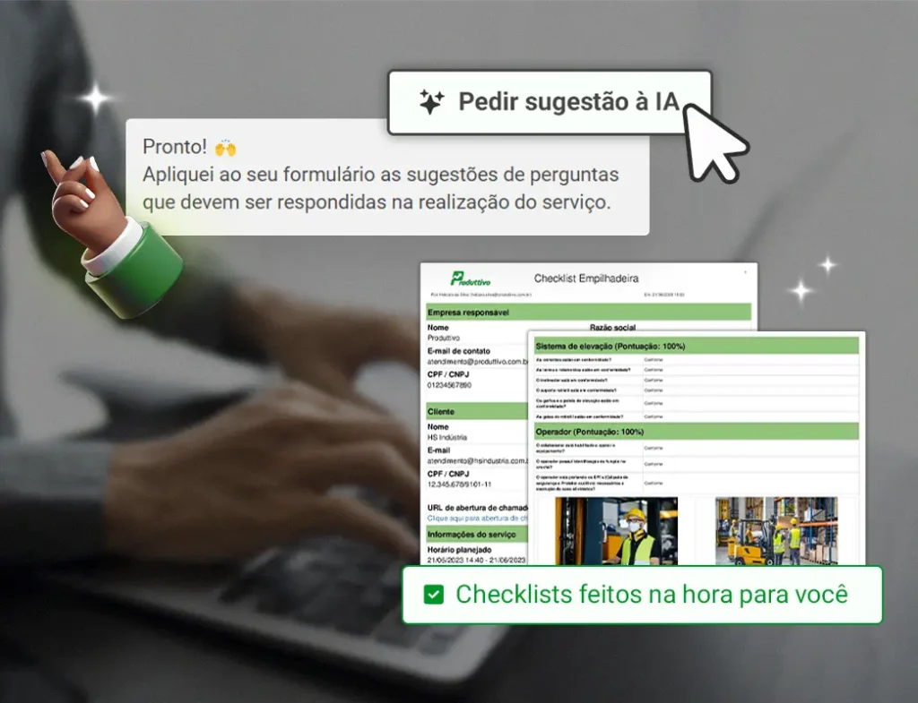 como criar checklist e formulários automáticos com IA