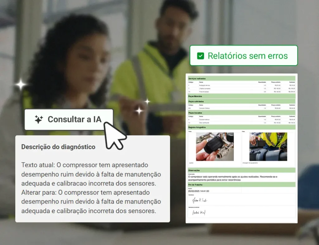 como gerar relatórios automáticos com IA - revise e corrija preenchimentos com a Manu IA