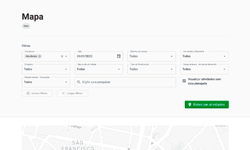 como utilizar mapa da equipe para controle de equipes externas