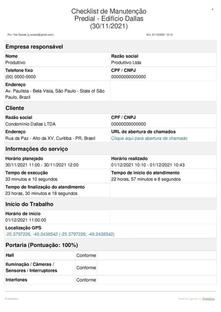 Checklist de limpeza predial - 1