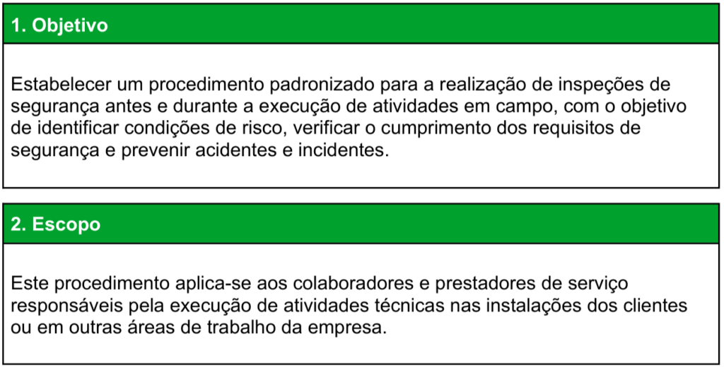 POP segurança do trabalho - objetivo e aplicação